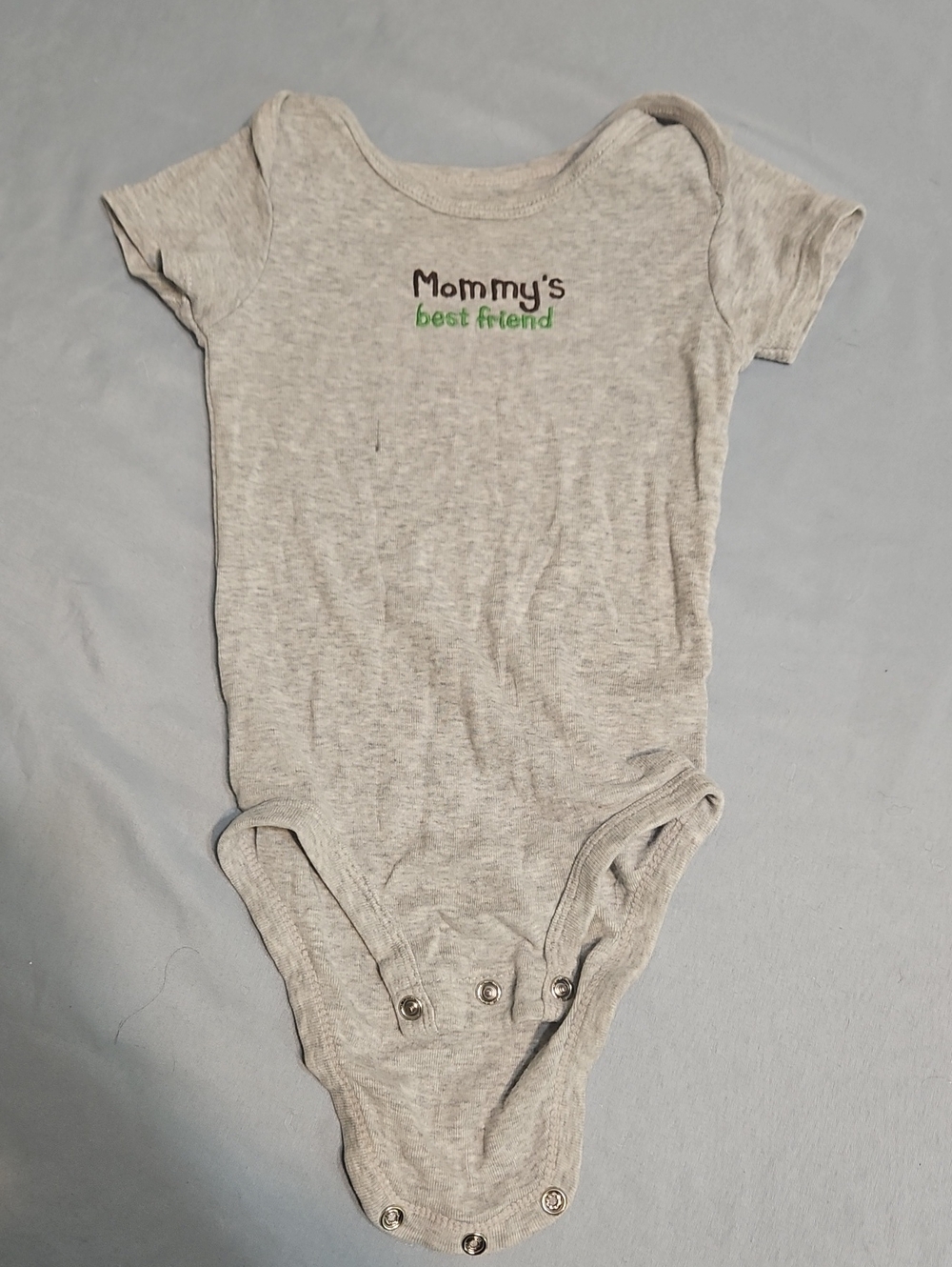 Mommy's Best Friend Gray Baby One-Piece Bodysuit